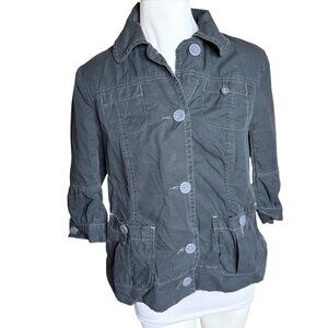 G1 Spring goods black button up utility jacket 8